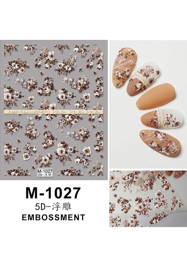 Nail Art Etiketler Çıkartmaları 5d Kabartmalı Kendinden Yapışkanlı Karikatür Çiçek Kelebek Yıldız Tırnak Çıkartmaları Lavanta