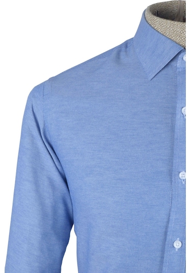 Cengiz İnler Standart Yaka Dokulu Cepsiz Slim Fit Erkek Gömlek 001