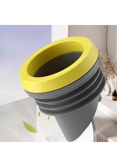 Pazly Suntek Tuvalet Flanş Conta Halkası Evrensel Gri Koku Önleme Gri