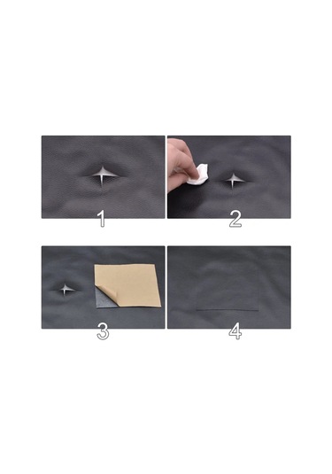 Deri Tamir Yaması Tamir Kiti Kendinden Yapışkanlı Pu Deri Tamir Bandı Kanepe Black 50x50cm