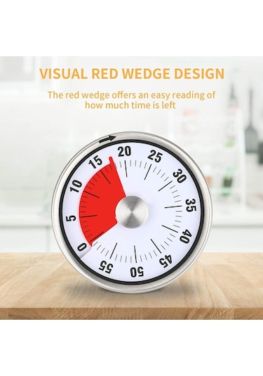 Dinosaurs Beans Paslanmaz Çelik Görme Zamanlayıcı Mekanik Mutfak Zamanlayıcı 60 Dakika Loud Alarmlı Alarm Pişirme Zamanlayıcı Manyetik Saat Zamanlayıcı Mutfak Zamanlayıcıları04 Ahşap