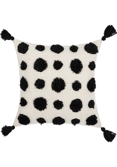 Teltree Nordik Bohemya Tarzı Tassel Dekoratif Yastık Kılıfı - Ofis/hotel/ev Kullanıma Uygun, 45x45cm, Toplu Alım Seçeneği Dokunsuz Çekirdek