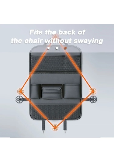 Cbtx Çok Fonksiyonlu Araba Arka Koltuk Organizatörü Katlanabilir Masalı Su Geçirmez Saklama Çantası Asma - Kahverengi