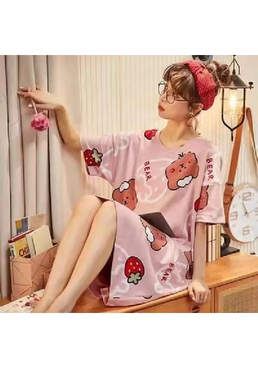 Snapbuy Kadın Kore Tarzı Yaz Pijama Seti - Rahat Ev Kıyafeti, Kısa Kollu Pijama Öğrenciler İçinerkek Yellow