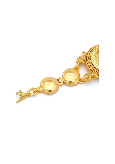 Altın Kaplama İmitasyon Desenli Üç Çeyrek Altınlı Bileklik Blk-1193 Altın