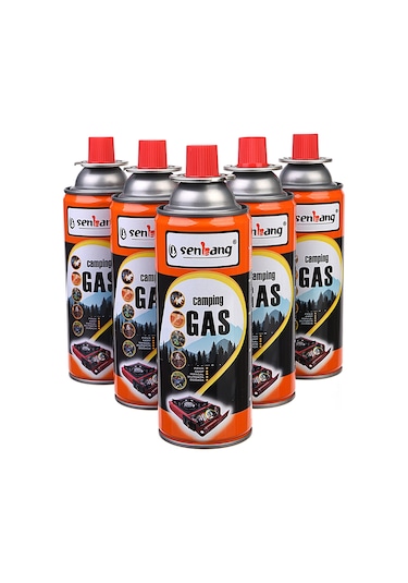 Senbang Valfli Kartuş Kamp Ocak Gazı 5 x 227 G Çok Renkli