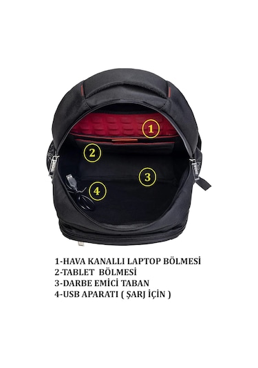 Dada Laptop Bölmeli 15.inç Su Geçirmez Kumaş Günlük Okul Sırt Çantası Gri