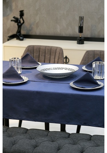 Dream Kumaş Peçete Modelleri Leke Tutmaz Kumaş Peçete Çeyiz Seti 6lı Paket Lacivert