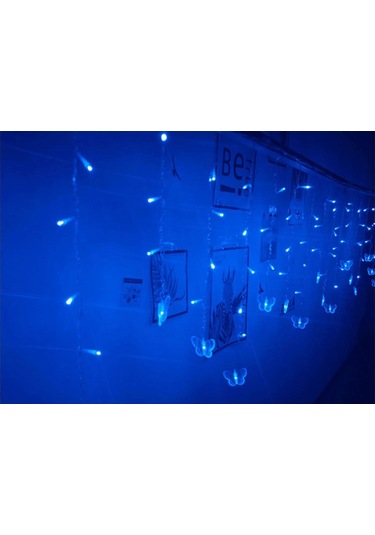 Soulader Noel Ağacı Süs Işıkları Dekoratif Led Perde Işığı Sihirli Orman Temalı Parti Dekorasyonu Mavi