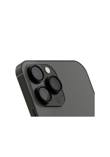 Apple Uyumlu iPhone 14 Pro Max Lens Kamera Koruyucu Mercak Siyah