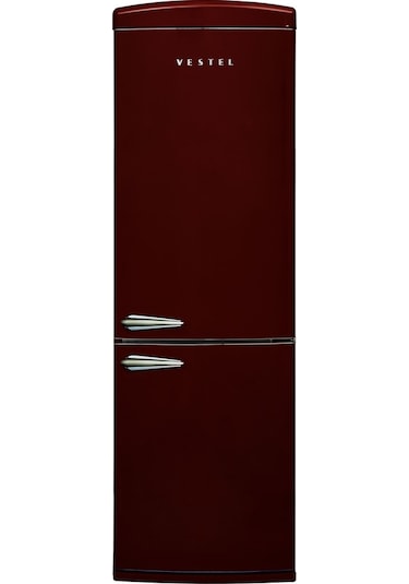 Vestel RETRO NFK37211 BORDO 330 LT No-Frost Kombi Tipi Buzdolabı