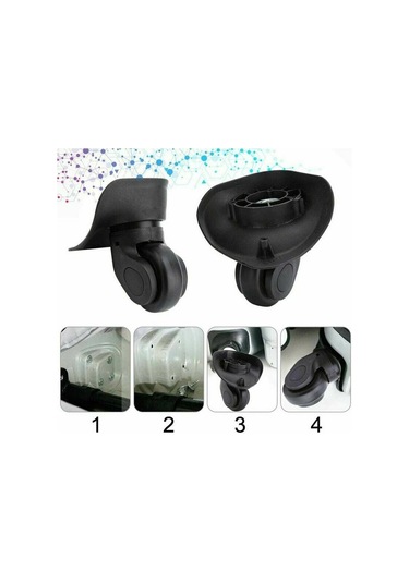 Mufunye Evrensel Yedek Parça Dayanıklı Sessiz Kauçuk Çok Tekerlekli Vites Kolu Tamir Tekerleği Bavul Bagaj Samsonite Platinum Çift Bavul Tekerleri