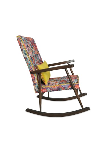 Asedia Trend Ceviz Retro Sallanan Sandalye Koltuk