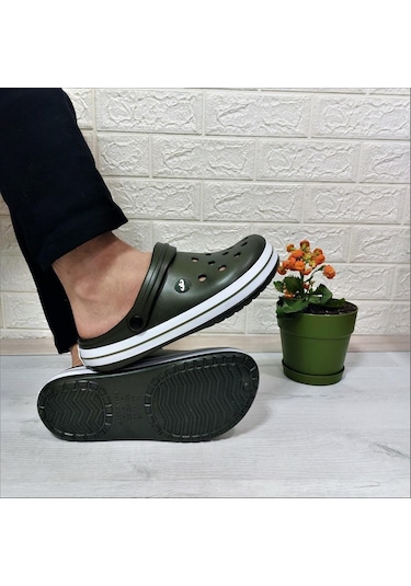 Akınalbella 195 Haki Hastane Aşçı Hafif Rahat Sabo Terlik 001