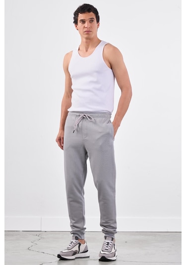 Dufy Gri Erkek Eşofman Altı - Regular Fit Gri