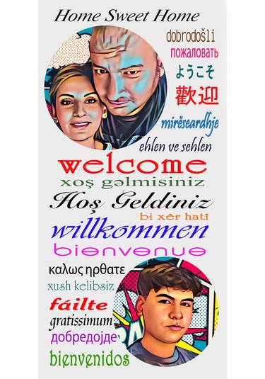 Kişiye Özel Kırılmaz Cam Baskı Hoşgeldiniz Karşılama Yazısı+ışık