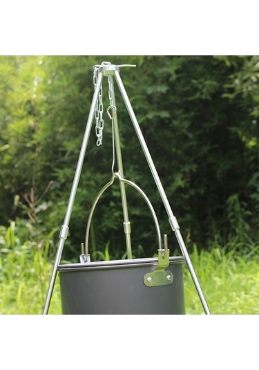 Wondernest Açık Kamp Pişirme Tripod, Asılı Pot, Dayanıklı Taşınabilir Şenlik Ateşi Tripod Çok Renkli Çok Renkli