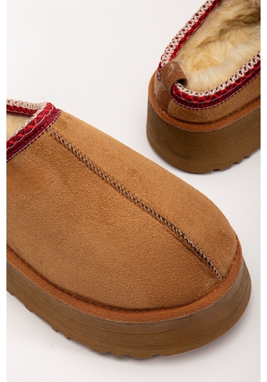 Ugg Tarzı Terlik Kahverengi 57447 Taba