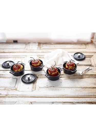 Staub 40500-101-0 Mini Güveç, Yuvarlak Kapaklı 10 Cm, 0,25 L, Ind Diğer