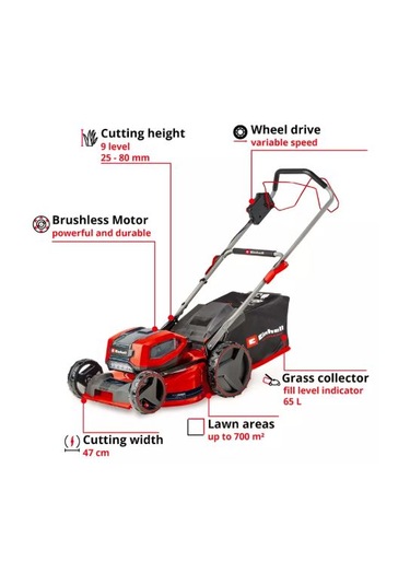 Einhell GP-CM 36/47 S Li BL 4x4,0 Ah Akülü Çim Biçme Makinesi - 3413310
