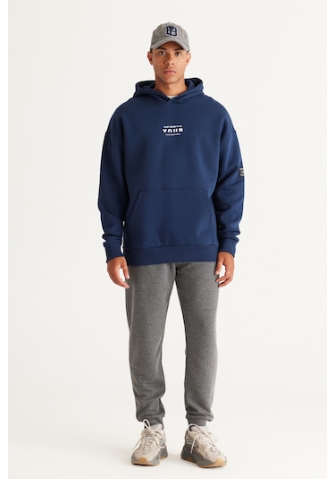 AC&Co / Altınyıldız Classics Erkek Lacı Oversize Fit Bol Kesim Kapüşonlu İçi Polarlı Pamuklu Sweatshirt Lacivert AC&Co / Altınyıldız Classics Erkek Lacı Oversize Fit Bol Kesim Kapüşonlu İçi Polarlı Pamuklu Sweatshirt Lacivert