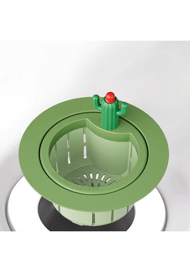 Suntek Kaktüs Lavabo Süzgeci Sağlam Yedek Takması Yeşil