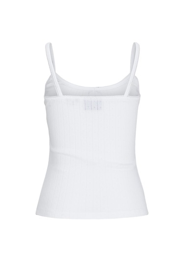 Kadin Streç Kalip Kare Yaka Üst - Lelu - 12272159 Bright White