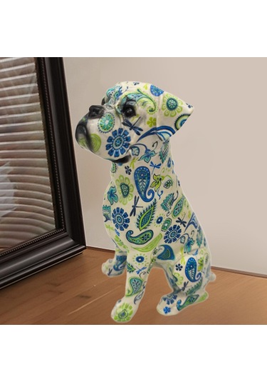 Suntek Köpek Heykeli Ev Dekorasyon Süsleme, Merkez Parçası, 12,5 Cm X 10 Cm X 21,5 Cm