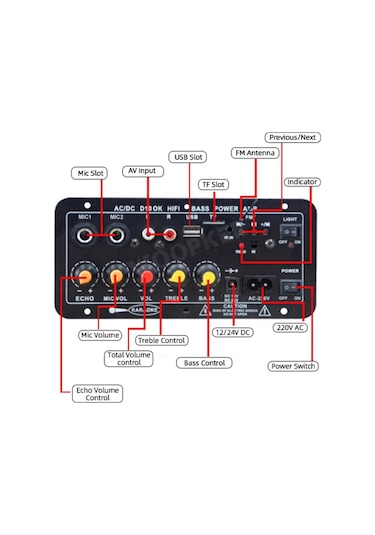 Oto&Motorsiklet&Ev Subwoofer Amfi-Equalizer
