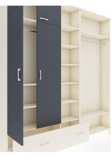 Arges Dolap 12 Raflı 2 Çekmeceli 2 Askılı 220x30x243 Aytaşı-antrasit/aytaşı Antrasıt/aytası Arges Dolap 12 Raflı 2 Çekmeceli 2 Askılı 220x30x243 Aytaşı-antrasit/aytaşı Antrasıt/aytası