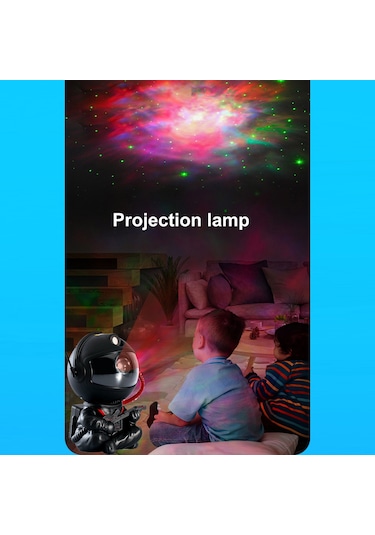 Suofeng Usb Çalışır 5w Led Astronot Işıklı Gökyüzü Projeksiyonu, Renkli Yıldız Işığı, Odalar İçin Abs Malzeme Siyah Gitar Desenli Diğer