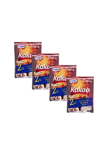 Dr. Oetker Kakao 4'lü 2 x 25 G
