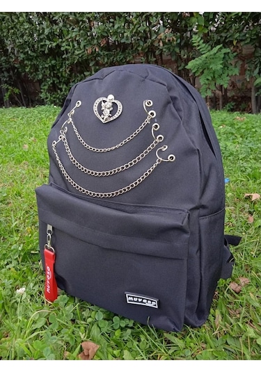 Shopiolog Zincirli Unisex Kore Model Sırt Çantası