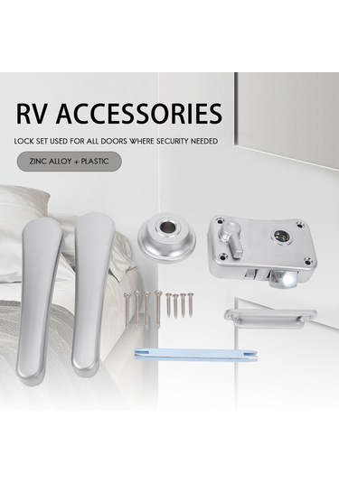 Nayomiglow Rv Tuvalet Kapı Kilidi Banyo Kapı Kilidi Karavan Tekne Mandal Kolu Kilidi Rv Aksesuarları