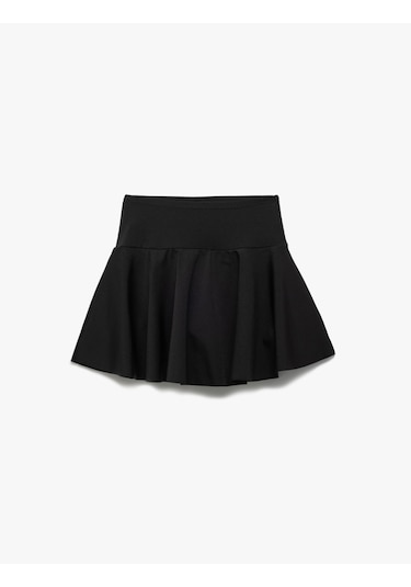 Koton Pileli Şortlu Bikini Etek Siyah 5sak00173mm Siyah