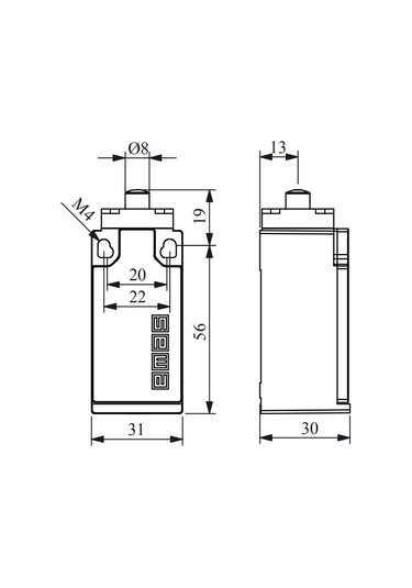 Emas L5k13pum211 ,plastik Gövde Kontak-1a1k Metal Pim Sınır Sivic