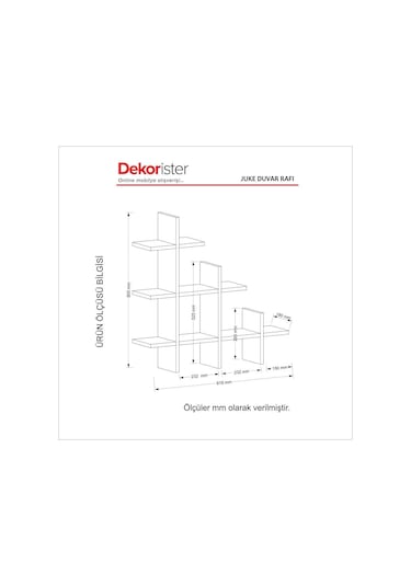 Dekorister Juke Duvar Rafı Ceviz