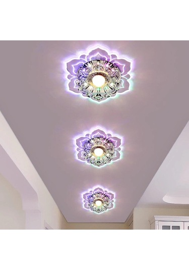 Mavi Oturma Odası Lamba Yatak Odası Mutfak Koridor Işık Armatür İçin 5w Modern Led Kristal Tavan Işık Açık Diğer