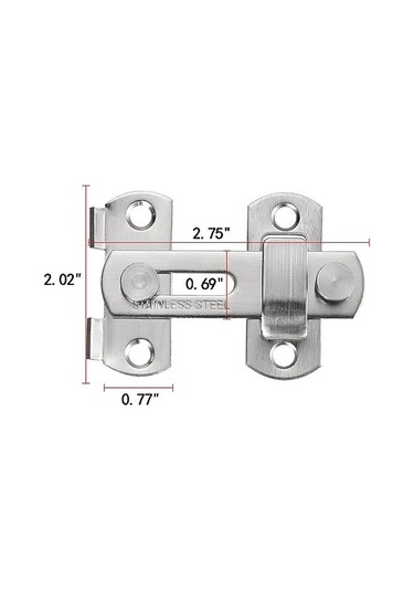 Mufunye 4 Adet Çelik Ahşap Kapı Kilidi, 7x5 Cm, Paslanmaz Çelik, Kayar Kapı, Dolap, Banyo, Antika Stili, Kolay Kurulum, Çekme Kapı Güvenliği Gümüş