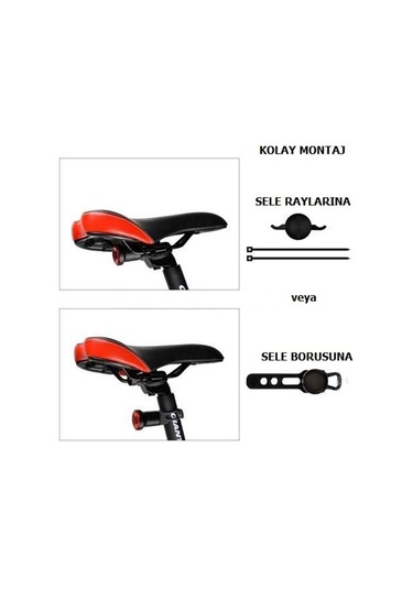 Forte Gt Usb Şarjlı Akıllı Bisiklet Arka Işık Xbyc 6041 Siyah