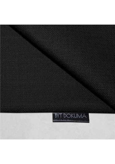 2'li Keten Görünümlü Kırlent Kılıfı Siyah-1902 - Siyah