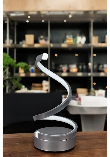 Lara Gri Renk Gün Işığı Led Işık Modern Tasarım Masa Lambası