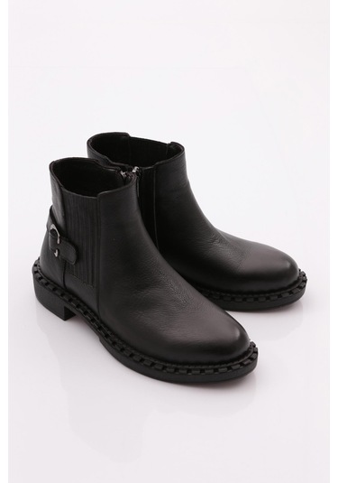 Dgn 042 Kadin Yani Tokali Klasik Bot 042-2495-R2128 Siyah