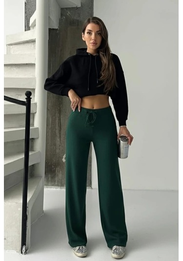 Fit Comfort Bej Salaş Pantolon Petrol Yeşili A6011 Yeşil