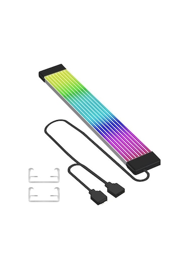 Wezone Anakart Ekran Kartı Işıklı Dekoratif Şerit, 5v 3pın Argb Işık Senkronizasyonu, Silikon Boru, X8/x12 Boyutları