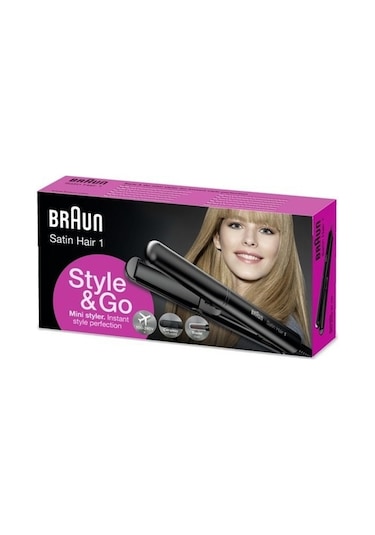 Braun Satin Hair 1 ST100 Style&Go Seyahat Tipi Saç Düzleştirici