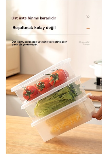 Büyük Kapasiteli Gıda Sınıfı Meyve Ve Sebze Kutusu Mühürlü Sınıfl