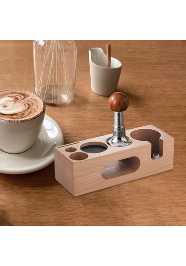Suntek Ev Bar Barista Espresso Araçları Için Kaymaz Kahve Tamping Espresso İstasyonu 58mm Kayın