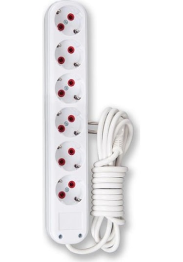 6'lı Topraklı 5 Metre Grup Priz