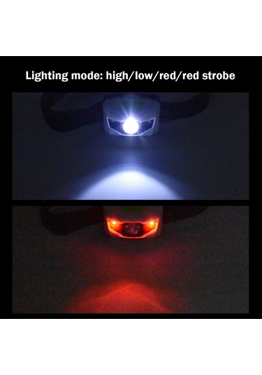 Wezone "şarj Edilebilir Kafa Lambası - 4 Aydınlatma Modlu, Suya Dayanıklı, Kampçılık Ve Balıkçılık İçin" 108 Karakter Beyaz